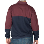Load image into Gallery viewer, Classics by Palmland Horizontal Stripes Long Sleeve Banded Bottom Shirt - Burgundy - Big and Tall