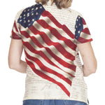 Load image into Gallery viewer, Women's Waving American Flag Polo Shirt