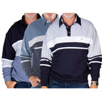 Load image into Gallery viewer, Navy Blue Stripes -3 Long Sleeve Shirts Bundled