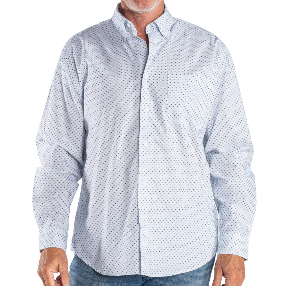 Executive Classic Button Down Sport Shirt- White