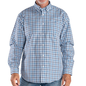 Heritage Comfort Button Down Sport Shirt- Royal