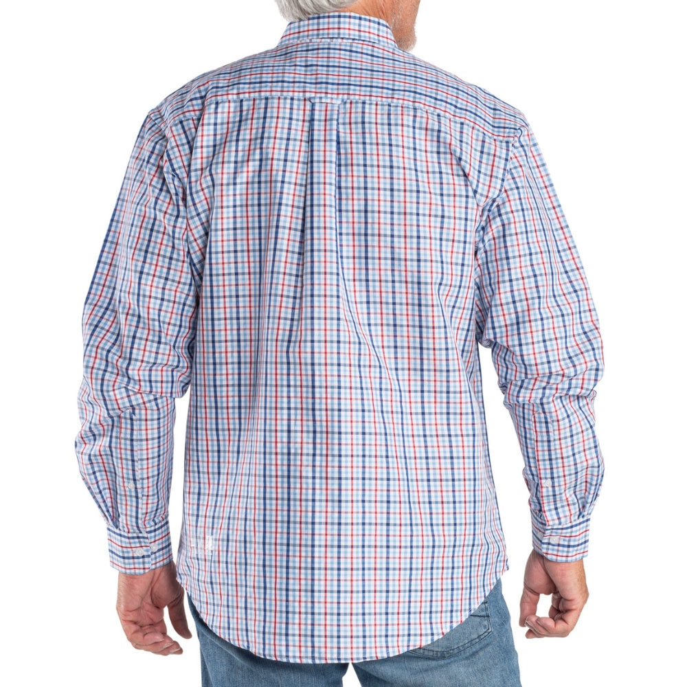 Heritage Comfort Button Down Sport Shirt- Blue