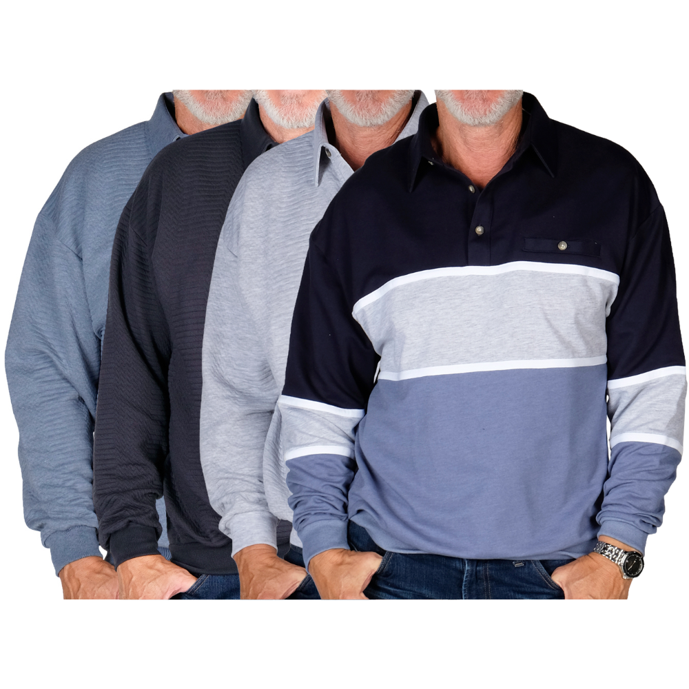 6094-950 Solid-Stripe Bundle - 4 Shirts Bundled