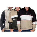 Load image into Gallery viewer, Taupe Stripes -3 Long Sleeve Shirts Bundled
