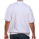 Load image into Gallery viewer, Classics by Palmland Short Sleeve 3 Button Banded Bottom Knit Collar 6070-100BT-WHITE
