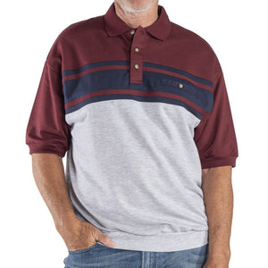 Classics by Palmland Horizontal French Terry Short Sleeve Banded Bottom Shirt  6090-BL1