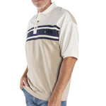 Load image into Gallery viewer, Classics by Palmland Horizontal French Terry Short Sleeve Banded Bottom Shirt  6090-BL1
