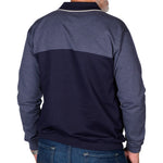 Load image into Gallery viewer, Classics by Palmland Long Sleeve Banded Bottom Shirt 6198-307 Big and Tall Navy
