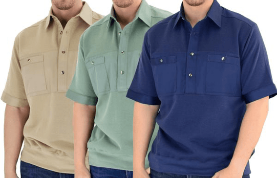 Men's Banded Bottom Polo Retro Shirt Navy Micro Fiber D'Accord 6441 