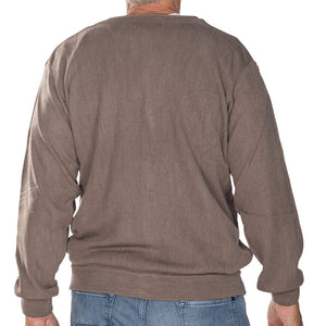 Men's Links Cardigan Sweater- Brown Heather