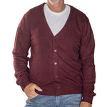 Load image into Gallery viewer, Men&#39;s Links Cardigan Sweater- Burgundy
