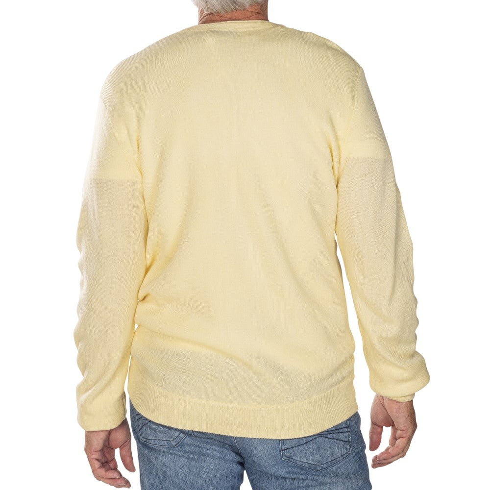 Men's Links Cardigan Sweater- Butter