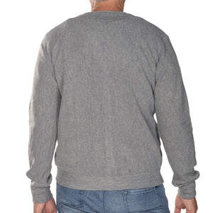Men's Links Cardigan Sweater-Gray Heather