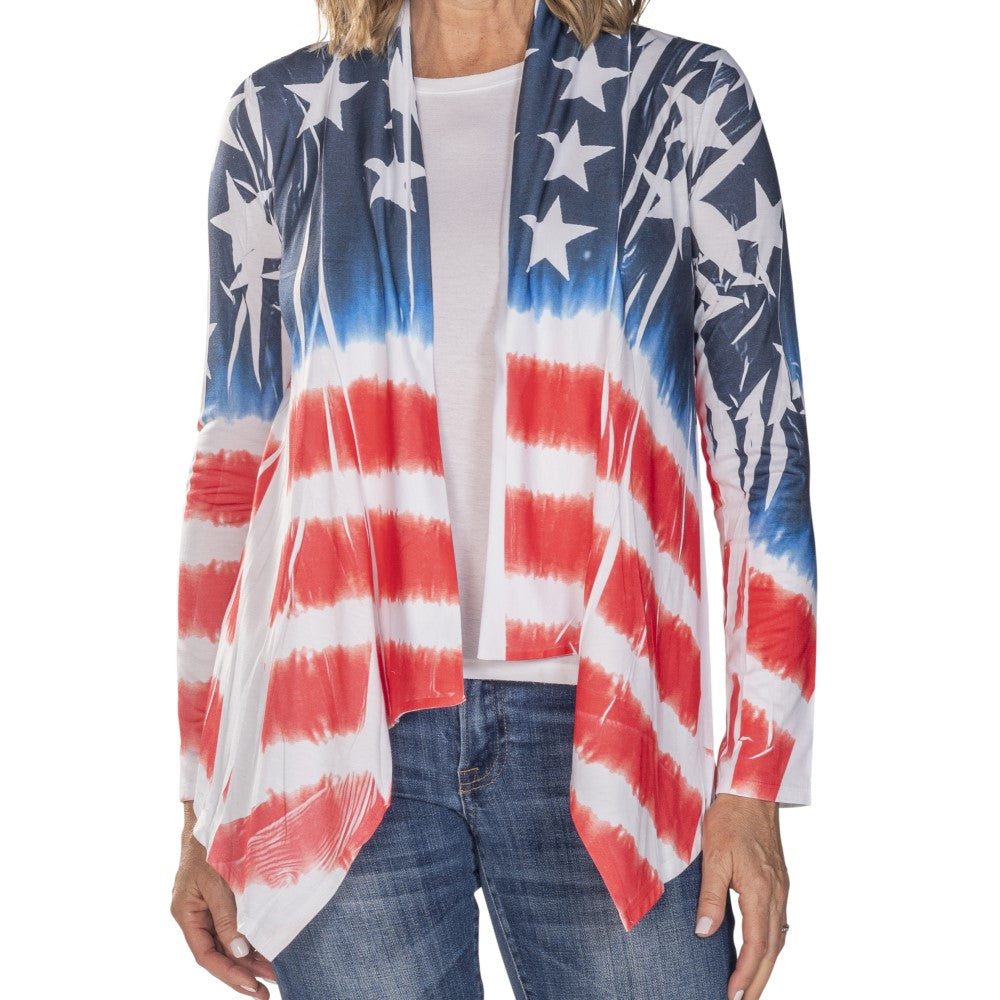 Women's Made in USA Stars and Stripes Cardigan