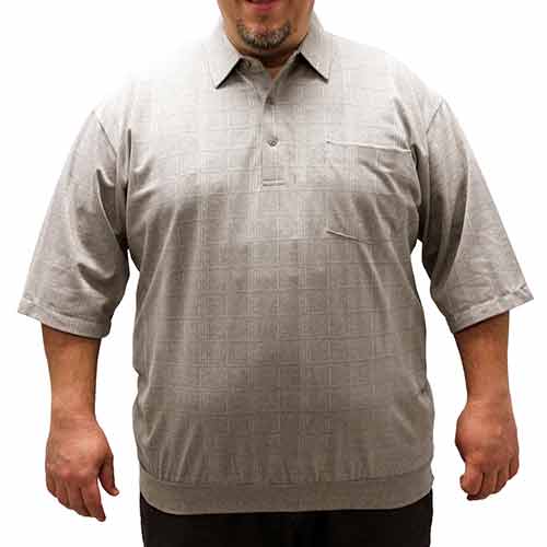Safe Harbor Short Sleeve Banded Bottom Shirt 6010-101 Big and Tall - Taupe - theflagshirt