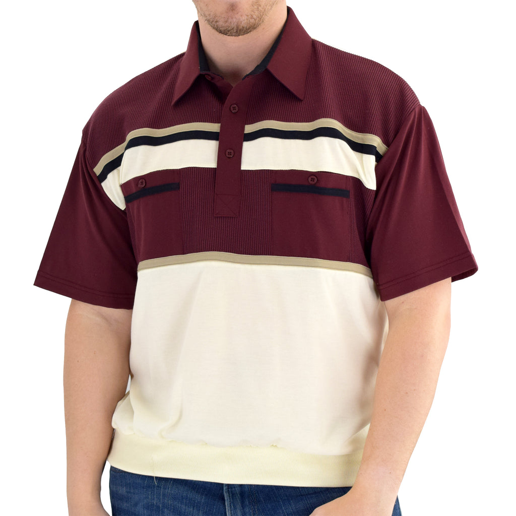 Classics By Palmland Knit Banded Bottom Shirt - 6010-120 Burgundy - bandedbottom
