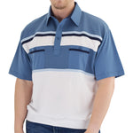 Load image into Gallery viewer, Classics By Palmland Knit Banded Bottom Shirt - 6010-120 Marine - bandedbottom

