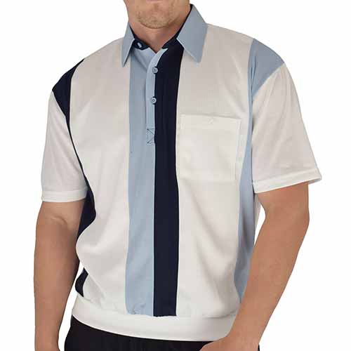 Classics By Palmland Knit Banded Bottom Shirt - 6010-121 Lt Blue - bandedbottom
