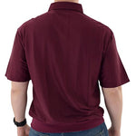 Load image into Gallery viewer, Big and Tall Tone on Tone Textured Knit Short Sleeve Banded Bottom Shirt - 6010-16BT Burgundy - theflagshirt
