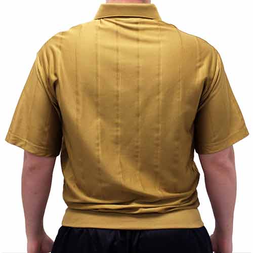 Big and Tall Tone on Tone Textured Knit Short Sleeve Banded Bottom Shirt - 6010-16BT Mocha - theflagshirt