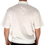 Load image into Gallery viewer, Classics by Palmland Big and Tall Short Sleeve Banded Bottom Shirt 6010-656BT White - theflagshirt
