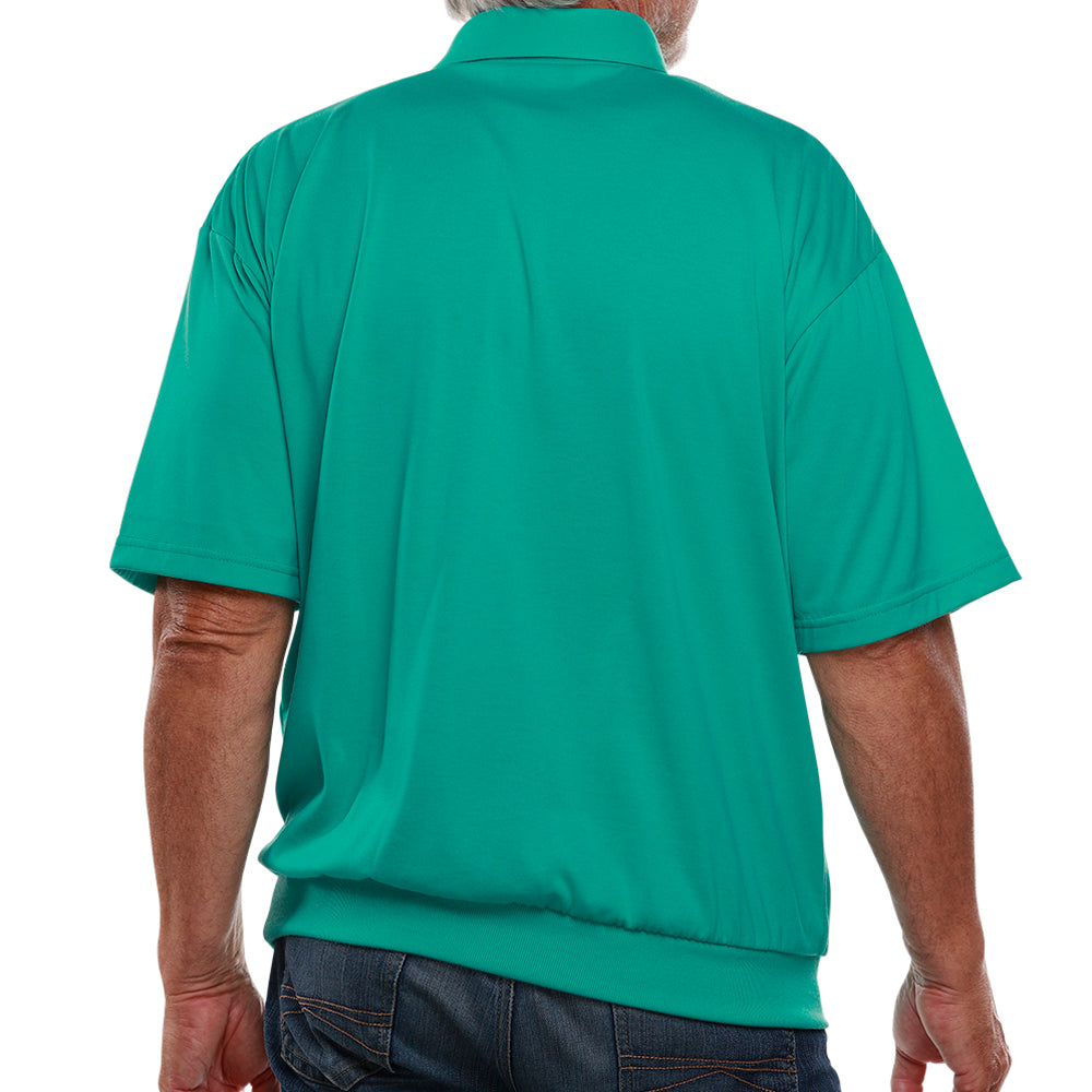 Classics by Palmland Two Pocket Knit Short Sleeve Banded Bottom Shirt  6010-656 Jade