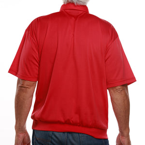 Classics by Palmland Big and Tall Short Sleeve Banded Bottom Shirt 6010-656BT Red