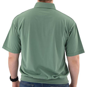 Classics by Palmland Two Pocket Knit Short Sleeve Banded Bottom Shirt 6010-656 Sage - theflagshirt