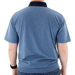 Load image into Gallery viewer, Classics by Palmland Horizontal Short Sleeve Banded Bottom Shirt Marine  - 6010-BL12 - theflagshirt

