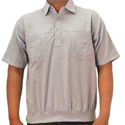 Big and Tall Palmland S/S 4 pocket Woven Banded Bottom Shirt - 6030-200BT Light Blue - bandedbottom