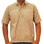 Load image into Gallery viewer, Big and Tall Palmland S/S 4 pocket Woven Banded Bottom Shirt - 6030-200BT
