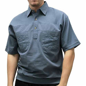 Big and Tall Palmland S/S 4 pocket Woven Banded Bottom Shirt - 6030-200BT - theflagshirt