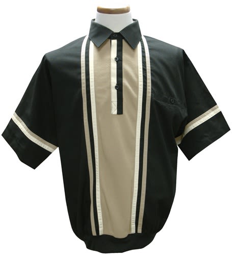 LD Sport Woven Banded Bottom Polo Shirt Big and Tall  Black - theflagshirt