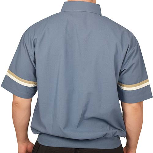 LD Sport Woven Banded Bottom Polo Shirt - 6030-402 - MarineBT - theflagshirt