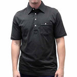 Load image into Gallery viewer, Palmland Solid Textured Short Sleeve Knit Big and Tall Black - theflagshirt

