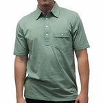 Load image into Gallery viewer, Palmland Solid Textured Short Sleeve Knit Big and Tall Sage - theflagshirt

