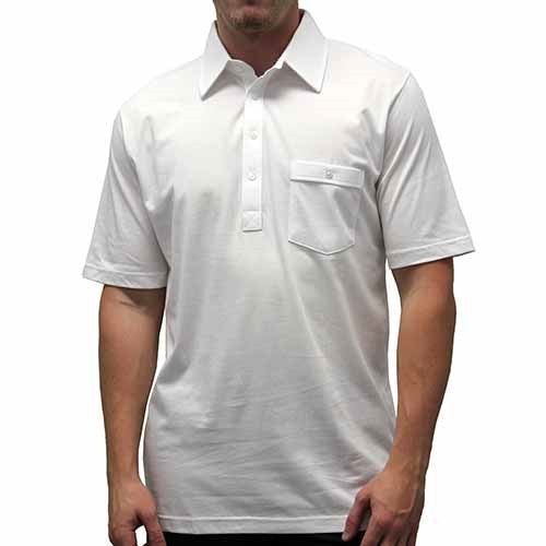 Palmland Solid Textured Short Sleeve Knit Big and Tall White - theflagshirt