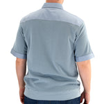 Load image into Gallery viewer, Solid Knit Banded Bottom Shirt with Woven Chest Panel 6041-22N - Chambray - theflagshirt
