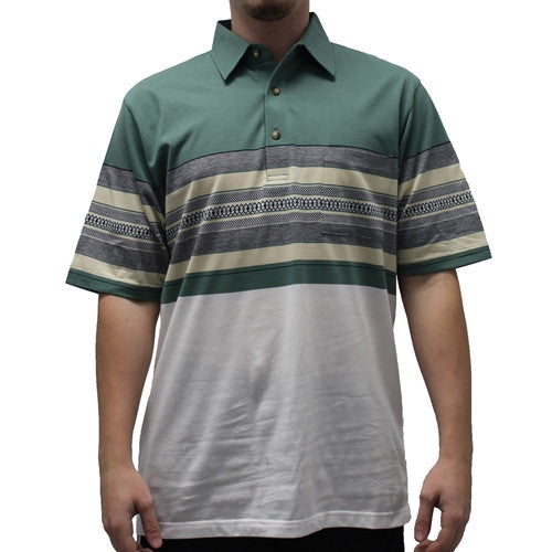 Palmland Club S/S Tailored Collar Pocketed Knit - 6050-430 Sage - theflagshirt