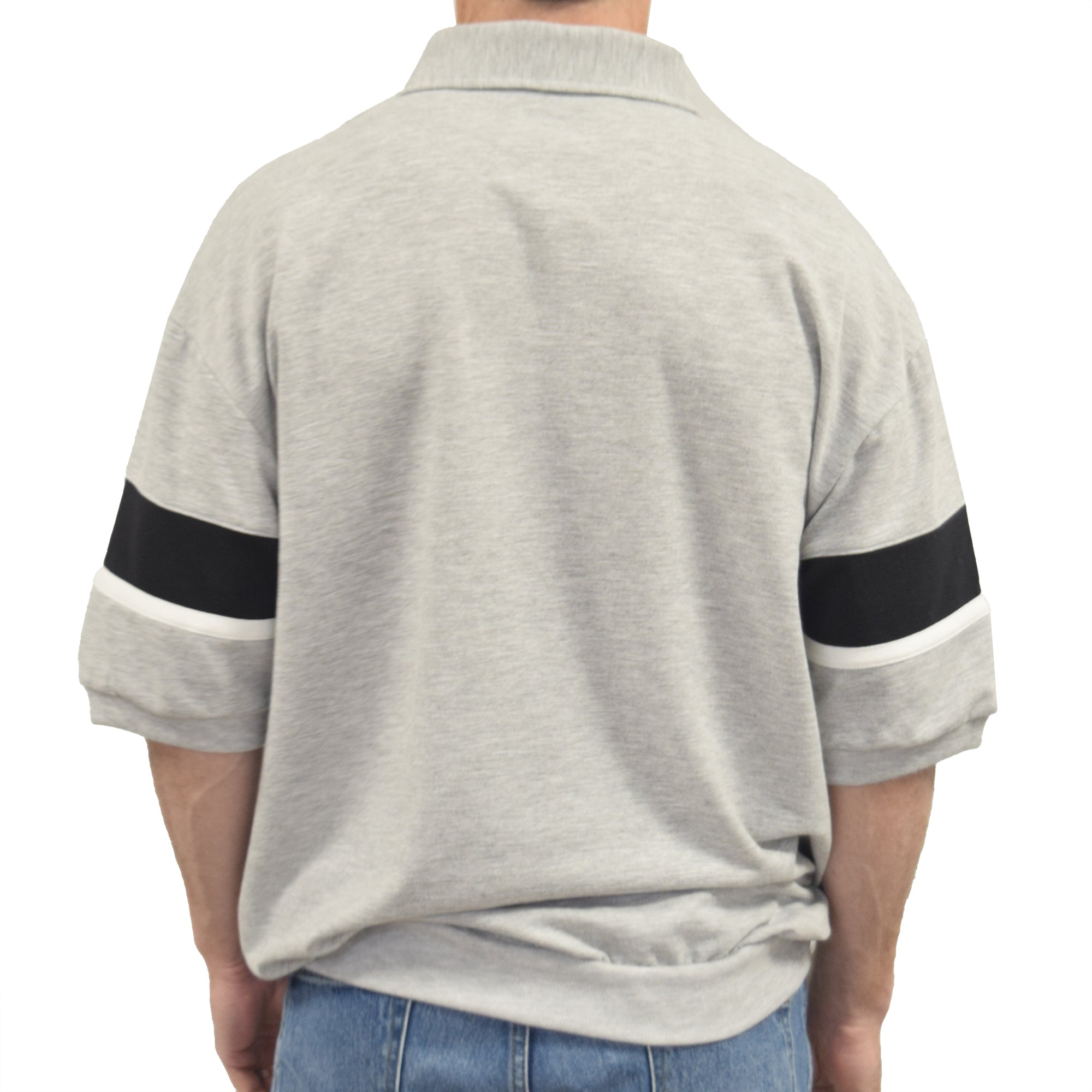 Classics by Palmland Two Tone Banded Bottom Shirt 6090-262B Grey