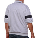 Load image into Gallery viewer, Classics by Palmland  Vertical Stripe Banded Bottom Shirt 6090-262B Gray/Navy
