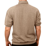 Load image into Gallery viewer, Classics by Palmland French Terry Short Sleeve  Banded Bottom Shirt 6090-720 Taupe HT - bandedbottom
