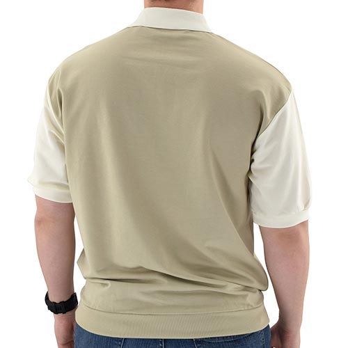 Classics by Palmland Horizontal French Terry knit Banded Bottom Shirt Natural - 6090-BL2BT - theflagshirt