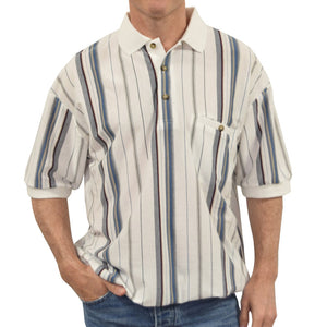 Classics by Palmland  Big and Tall Short Sleeve Polo Shirt 6090-V1 White