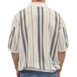 Load image into Gallery viewer, Classics By Palmland Vertical Short Sleeve Banded Bottom Shirt 6090-V1 White
