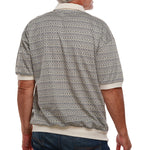 Load image into Gallery viewer, Classics by Palmland Jacquard Short Sleeve Banded Bottom Shirt 6091-101 Natural
