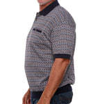 Load image into Gallery viewer, Classics by Palmland Short Sleeve Polo Shirt Navy - Big and Tall 6091-101
