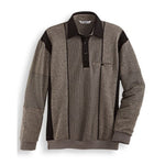 Load image into Gallery viewer, Classics by Palmland Two Tone Banded Bottom Shirt 6094-165B Taupe
