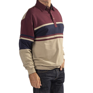 Classics by Palmland Horizontal Stripes Long Sleeve Banded Bottom Shirt