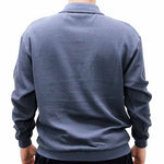 Load image into Gallery viewer, LD Sport Solid Textured Long Sleeve Banded Bottom Shirt 6094-700BT Big and Tall Dusty Blue - theflagshirt
